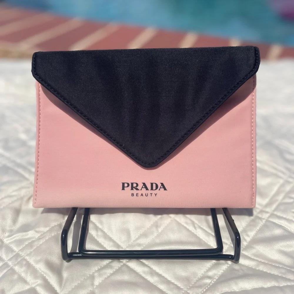 Prada Beauty Pink and Black Pouch - Picture 1 of 5